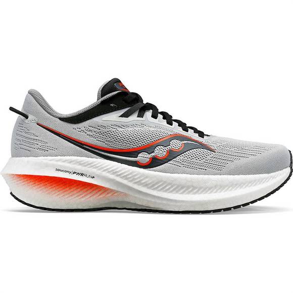 NEW SAUCONY men's triumph 21 running shoes - 2e/wide width in concrete/black - Picture 1 of 4